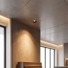 Designové bodové svítidlo s naklápěním ADAMO ROUND / Černá matná