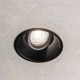 Designové bodové svítidlo s naklápěním ADAMO ROUND / Černá matná
