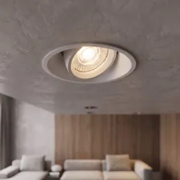 Designové bodové svítidlo s naklápěním ADAMO ROUND / Bílá matná