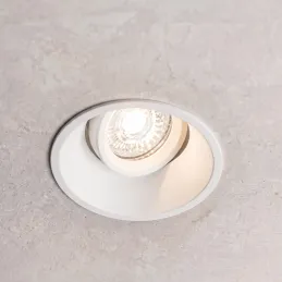 Designové bodové svítidlo s naklápěním ADAMO ROUND / Bílá matná