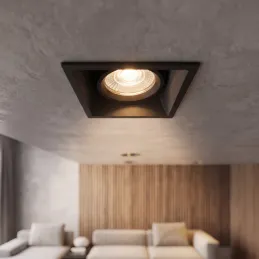 Designové bodové světlo s naklápěním ADAMO SQUARE / Černá matná