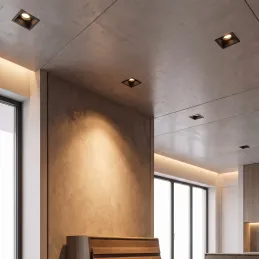 Designové bodové světlo s naklápěním ADAMO SQUARE / Černá matná