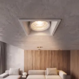 Designové bodové svítidlo s naklápěním ADAMO SQUARE / Bílá matná
