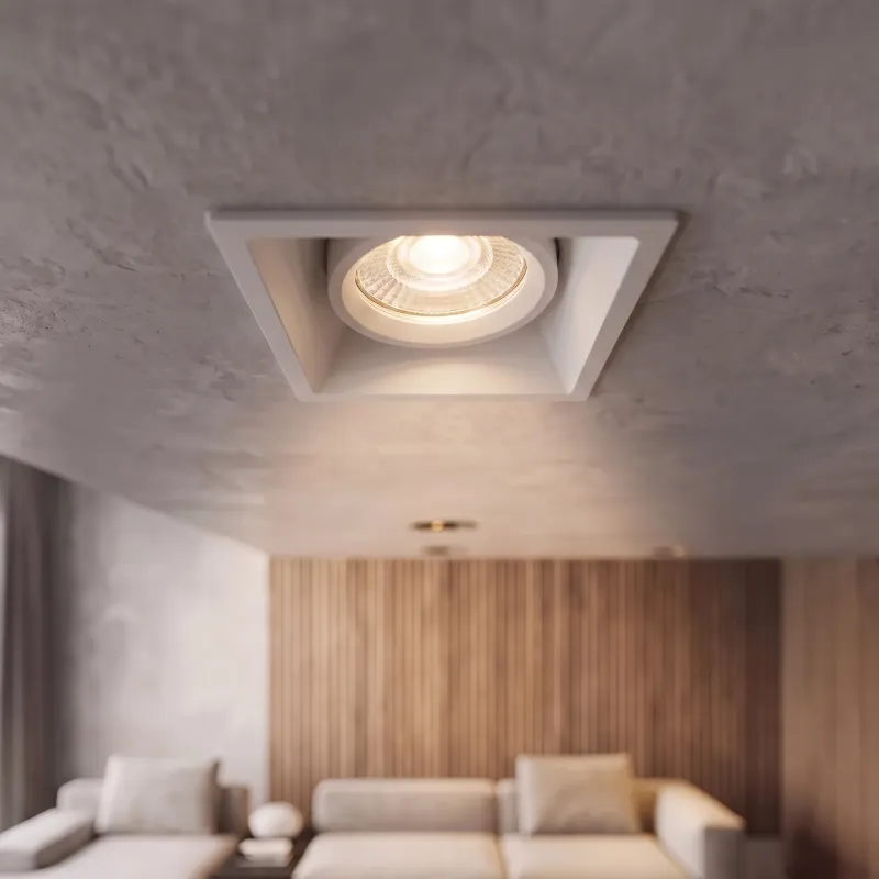 Designové bodové svítidlo s naklápěním ADAMO SQUARE / Bílá matná