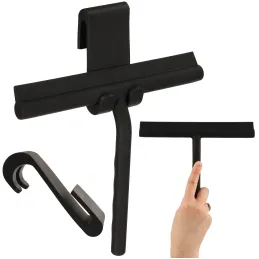 Stěrka na vodu s držákem na skleněnou stěnu / Černá
