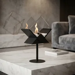 Designový biokrb se stojanem PARADISE / Černá matná
