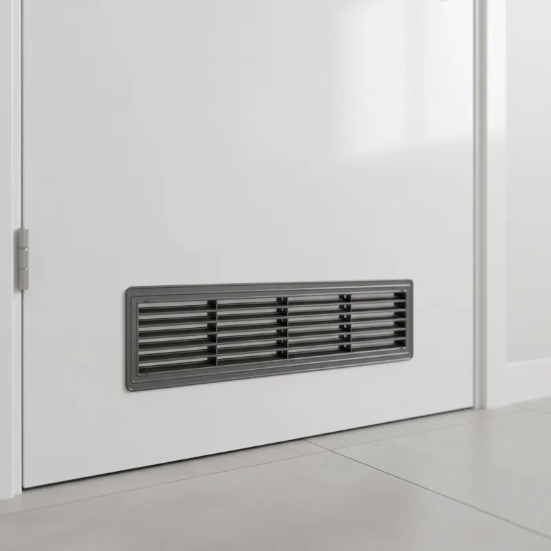 Oboustranná ventilační mřížka do dveří 430 x 115 mm / Grafit