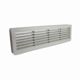 Oboustranná ventilační mřížka do dveří 430 x 115 mm / Šedá