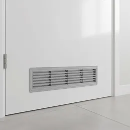 Oboustranná ventilační mřížka do dveří 430 x 115 mm / Šedá