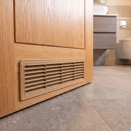 Oboustranná ventilační mřížka do dveří 430 x 115 mm / Dub