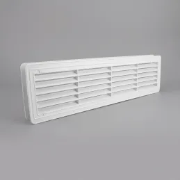 Oboustranná ventilační mřížka do dveří 430 x 115 mm / Bílá matná