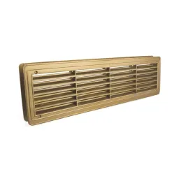 Oboustranná ventilační mřížka do dveří 430 x 115 mm / Zlatá patina