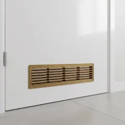 Oboustranná ventilační mřížka do dveří 430 x 115 mm / Zlatá patina
