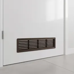 Oboustranná ventilační mřížka do dveří 430 x 115 mm / Tmavě hnědá