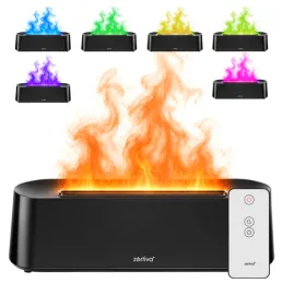LED aroma difuzér s efektem ohně GALO / Černý