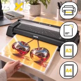 Laminovací stroj s řezačkou na papír EASY / Černá