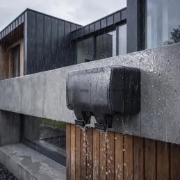 Venkovní elektrická zásuvka GARDENIA SCHUKO 2x230V / Černá matná