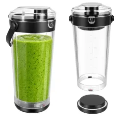 USB elektrický mixér ARIANO na smoothie a koktejly 600 ml / Černý