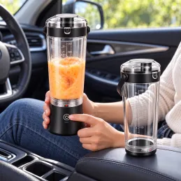 USB elektrický mixér ARIANO na smoothie a koktejly 600 ml / Černý