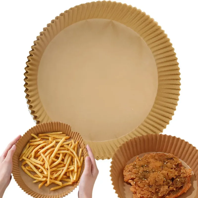 Sada 50 ks kulatých papírových vložek do fritézy