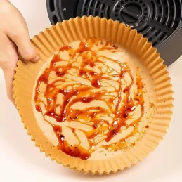 Sada 50 ks kulatých papírových vložek do fritézy