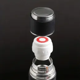 Designová termoska se 3 skleničkami 400 ml / Černá matná