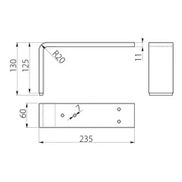 Nábytková nožka SORTE / Lesklý chrom
