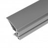 Madlo na vestavnou skříň s maximální tloušťkou výplně 10 mm nebo sklo 4/6 mm. Délka madla je 2700 mm