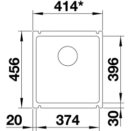 Keramické umyvadlo Blanco PALONA 6 / s táhlem