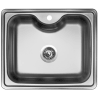 Kvalitní dřez Sinks je určen k instalaci na pracovní desku. Dřez má silnější desku 0,6 mm a větší hloubku vany. 